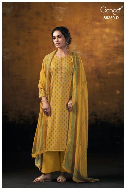Ganga lizzie 5259 cotton dress material wholesale price